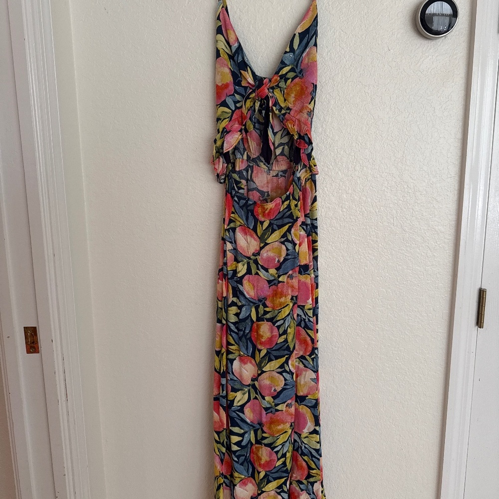 Dress with open belly